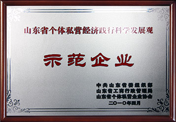 2010年山东省个体私营经济践行科学生长观树模企业